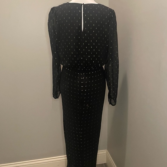 WHBM High-Low Clip-Dot Dress, Size 8 - Picture 2 of 5